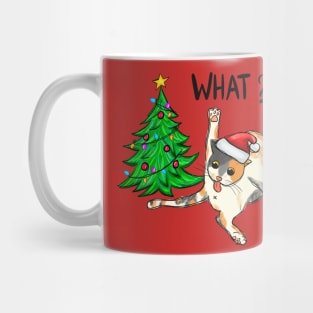 What? Cat Christmas Mug